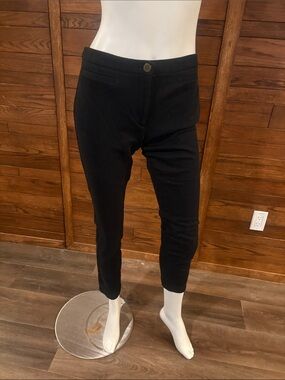 Talbots Black Slim Cropped Ponte Trousers